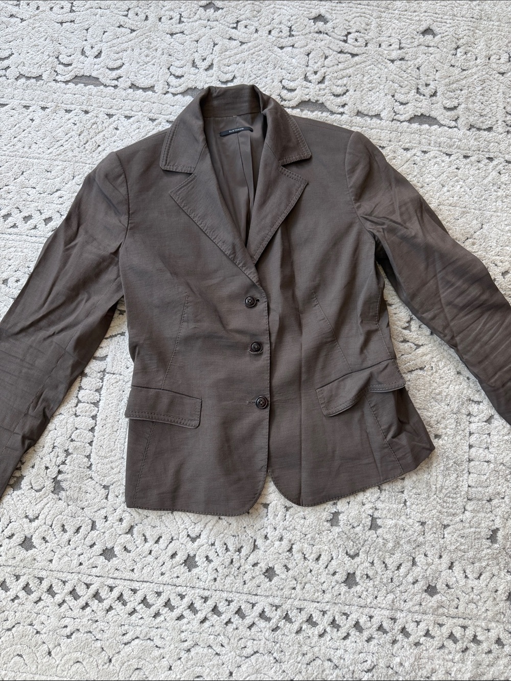 Elie Tahari Chocolate Brown Tailored Blazer